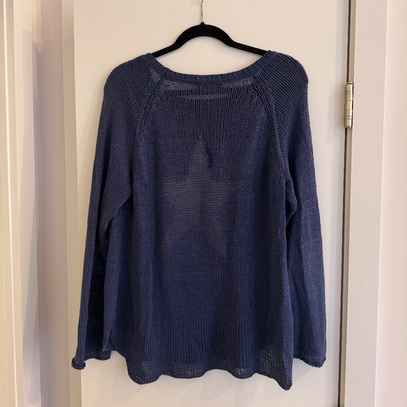 Wooden Ships navy blue star sweater - Picture 3 of 4